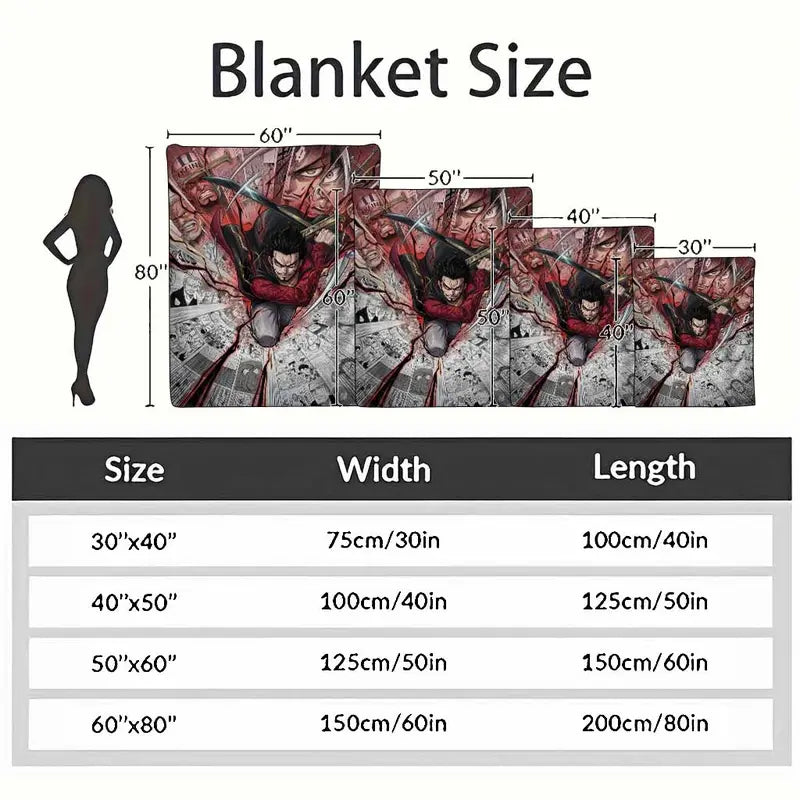 Anime & Manga Swordsman Flannel Blanket: UltraSoft - image 10