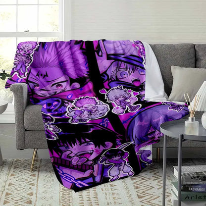 Anime Style Flannel Fleece Throw Blanket Lightweight Soft Cozy Bedspread - image 3