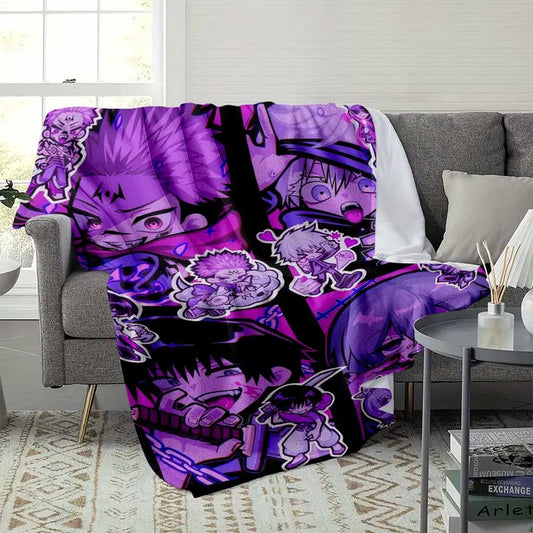 Anime Style Flannel Fleece Throw Blanket Lightweight Soft Cozy Bedspread - image 3
