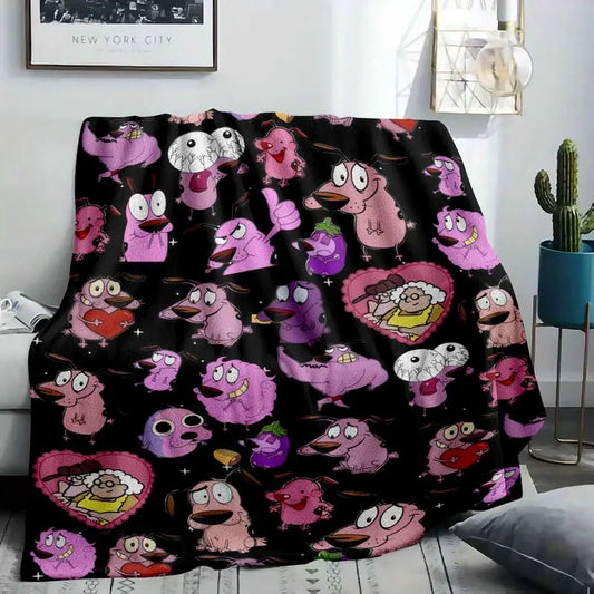 Courage the Cowardly Dog Flannel Blanket - Soft Throw - image 2