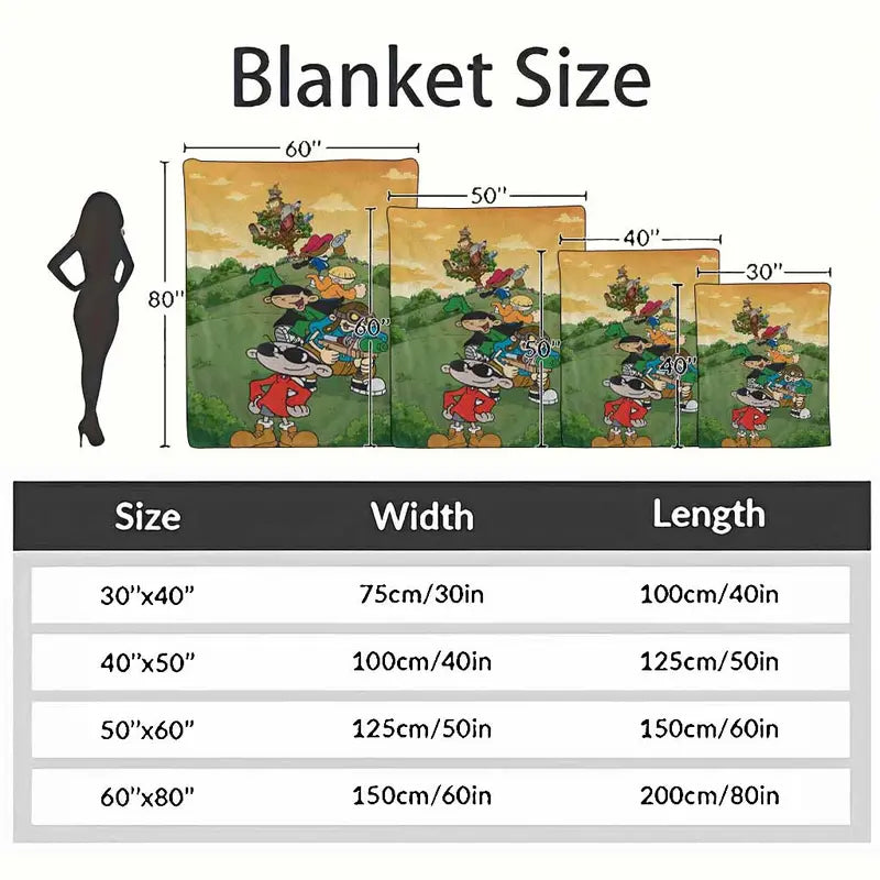 Adventure Cartoon Flannel Throw Blanket - Soft, Durable & Wrinkle Resistant - 50x60 & 60x80 Inches - image 4