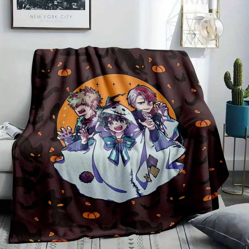 Anime Halloween Flannel Blanket - Ultra Soft Plush Throw - image 8