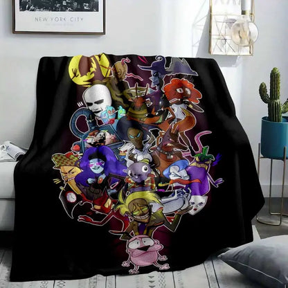 Dark Moon Flannel Throw Blanket, Gothic Fantasy Print - image 2