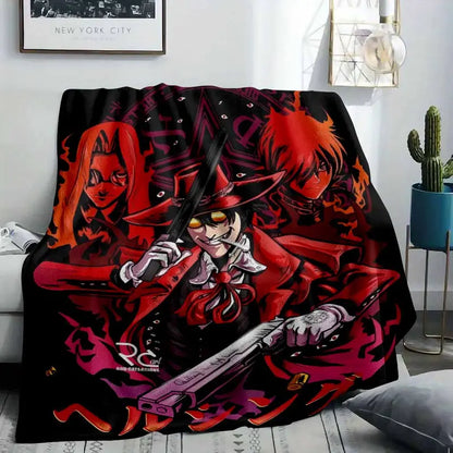 Vampire Hunter Alucard Flannel Blanket - Soft, Durable Throw in Multiple Sizes - image 2
