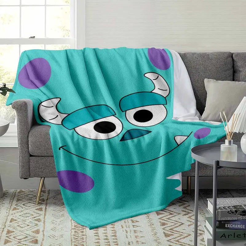 Cute Monster Face Flannel Throw Blanket - Soft Lightweight Wrinkle Resistant 30x40in Small for Babies - image 9